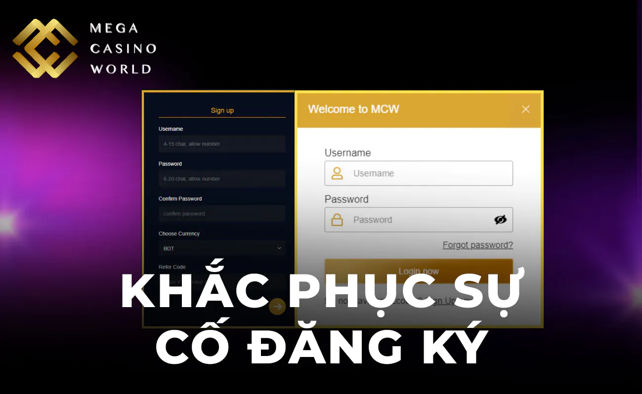 Cách giải quyết những khó khăn khi đăng ký hoặc đăng nhập